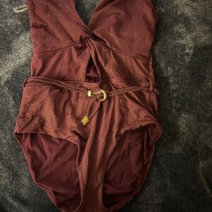 Time and Tru Metallic Purple Swimsuit